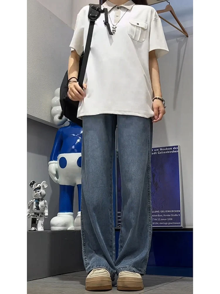 Blue Ice Silk Men's Jeans Summer Thin High Waist Slimming Casual Pants Qui Dry Loose Long Straight Tube Polyester Fiber
Blue Ice Silk Men's Jeans Summer Thin High Waist Slimming Casual Pants Qui Dry Loose Long Straight Tube Polyester Fiber