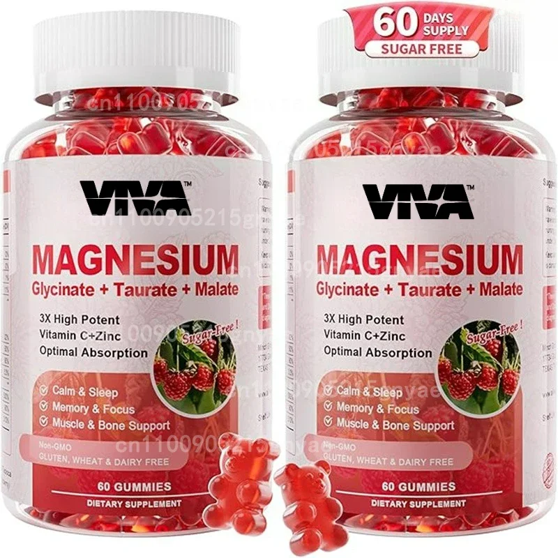 Glycine Magnesium Gummies, High Absorption Supplements Containing Potassium, Calcium, Vitamin D, B6, and CoQ10
Glycine Magnesium Gummies, High Absorption Supplements Containing Potassium, Calcium, Vitamin D, B6, and CoQ10