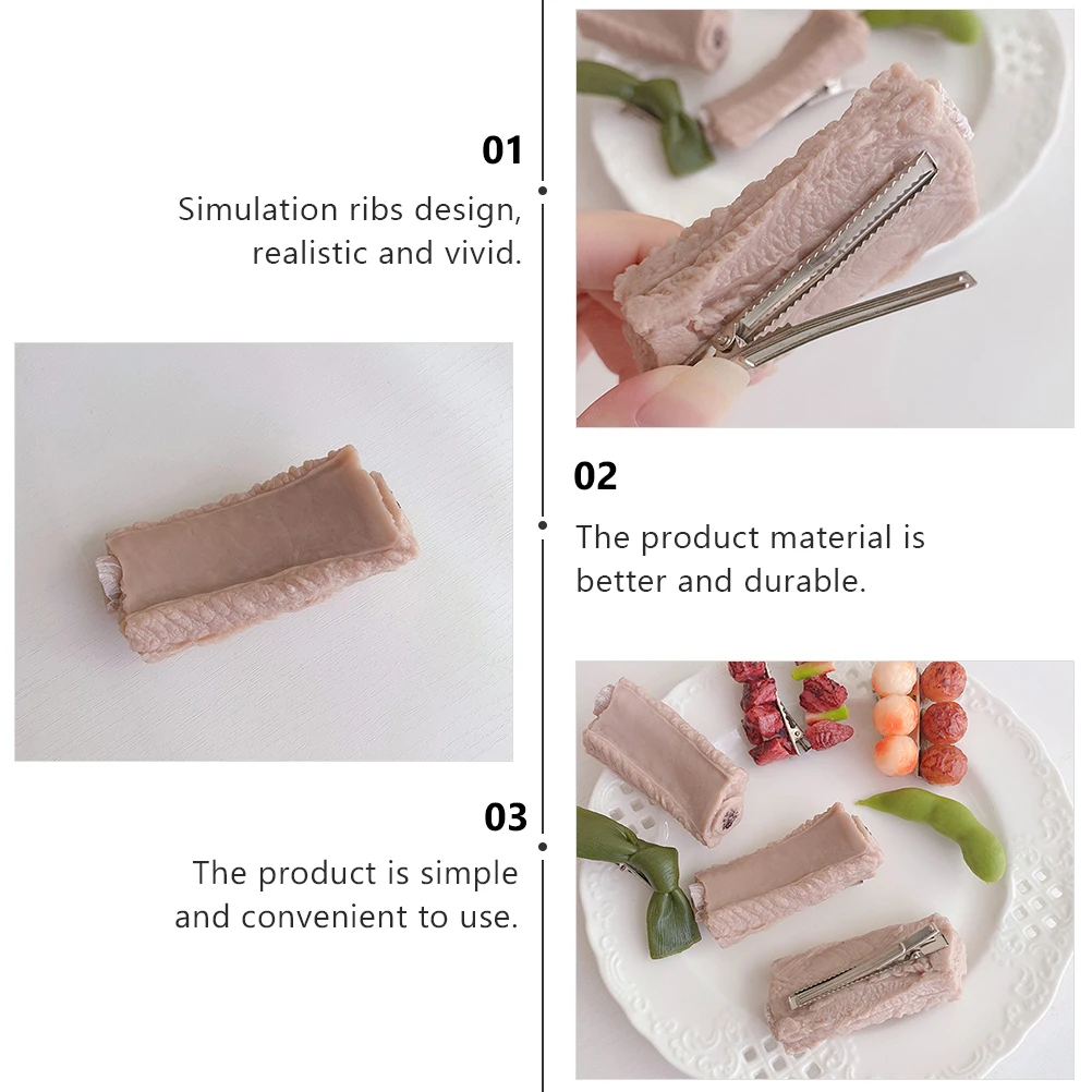 4Pcs Realistic Simulation Ribs Hair Clips For Morning Beauty Routine Makeup Cooking Styling Accessory Non Deformable
4Pcs Realistic Simulation Ribs Hair Clips For Morning Beauty Routine Makeup Cooking Styling Accessory Non Deformable