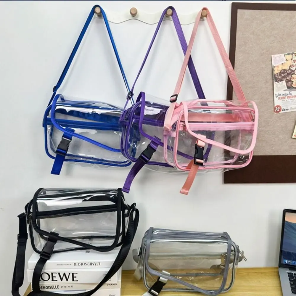 Trendy PVC Crossbody Bag Zipper Transparent Shoulder Bag Large Capacity Solid Color Tote Handbag Concerts
Trendy PVC Crossbody Bag Zipper Transparent Shoulder Bag Large Capacity Solid Color Tote Handbag Concerts