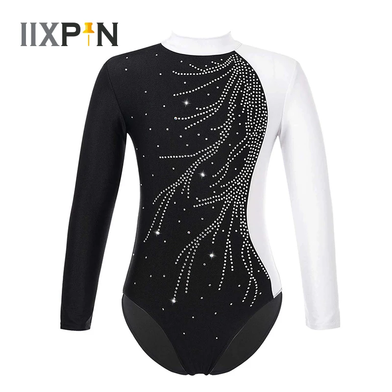 Kids Girls Figure Ice Skating Leotard Professional Long Sleeve Shiny Faux Diamonds Ballet Dance Gymnastics Leotard Costume New
Kids Girls Figure Ice Skating Leotard Professional Long Sleeve Shiny Faux Diamonds Ballet Dance Gymnastics Leotard Costume New