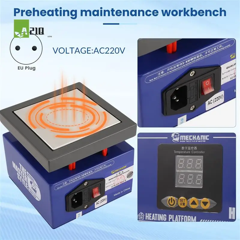 A21Q -MECHANIC HT-10 Intelligent Constant Temperature Heating Table Motherboard For Phone Repair PCB Board
A21Q -MECHANIC HT-10 Intelligent Constant Temperature Heating Table Motherboard For Phone Repair PCB Board