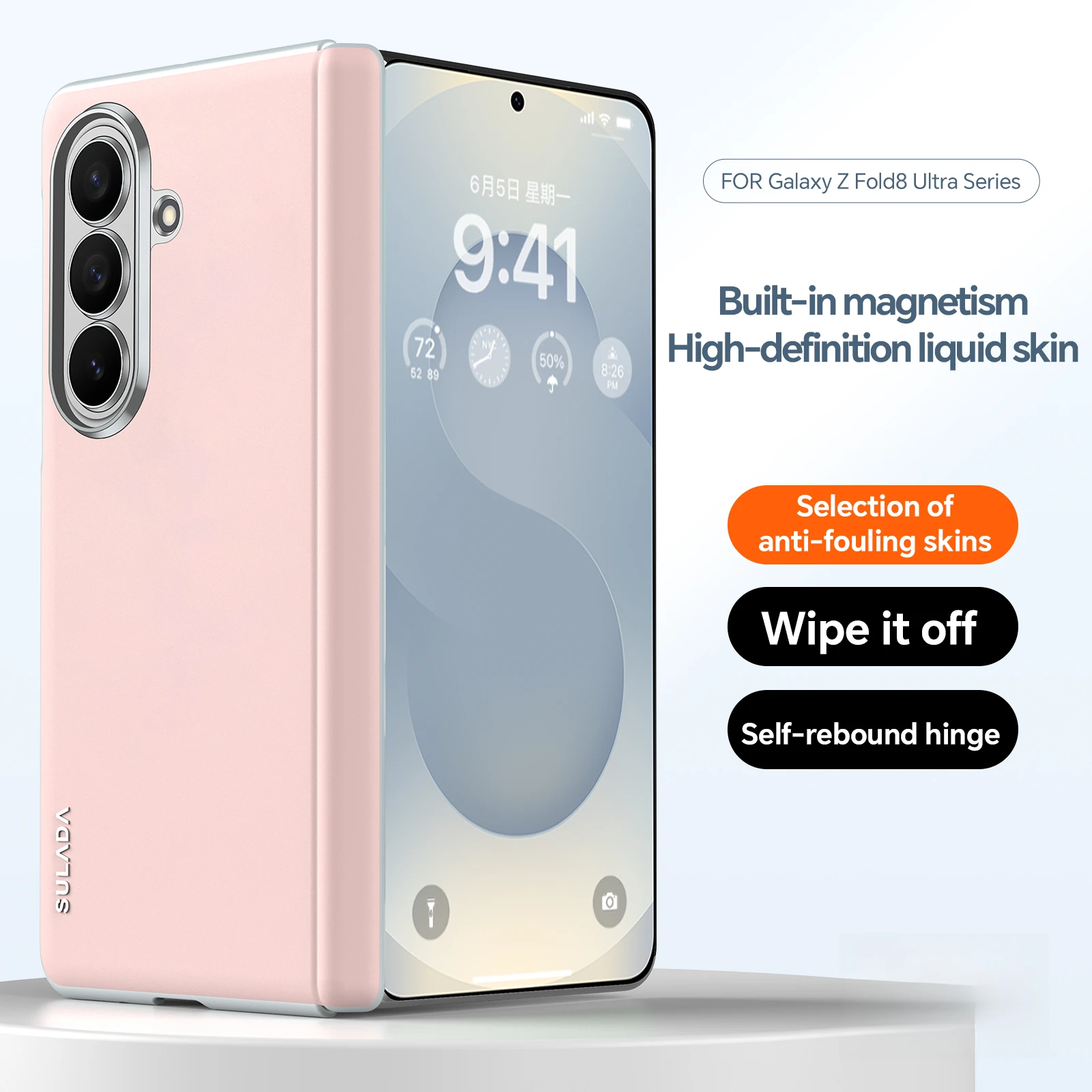For Samsung Galaxy Z Fold 8 Ultra Case Stylish Premium Liquid Leather Built-in Magnetic Stain-Resistant Shockproof Cover Funda
For Samsung Galaxy Z Fold 8 Ultra Case Stylish Premium Liquid Leather Built-in Magnetic Stain-Resistant Shockproof Cover Funda
