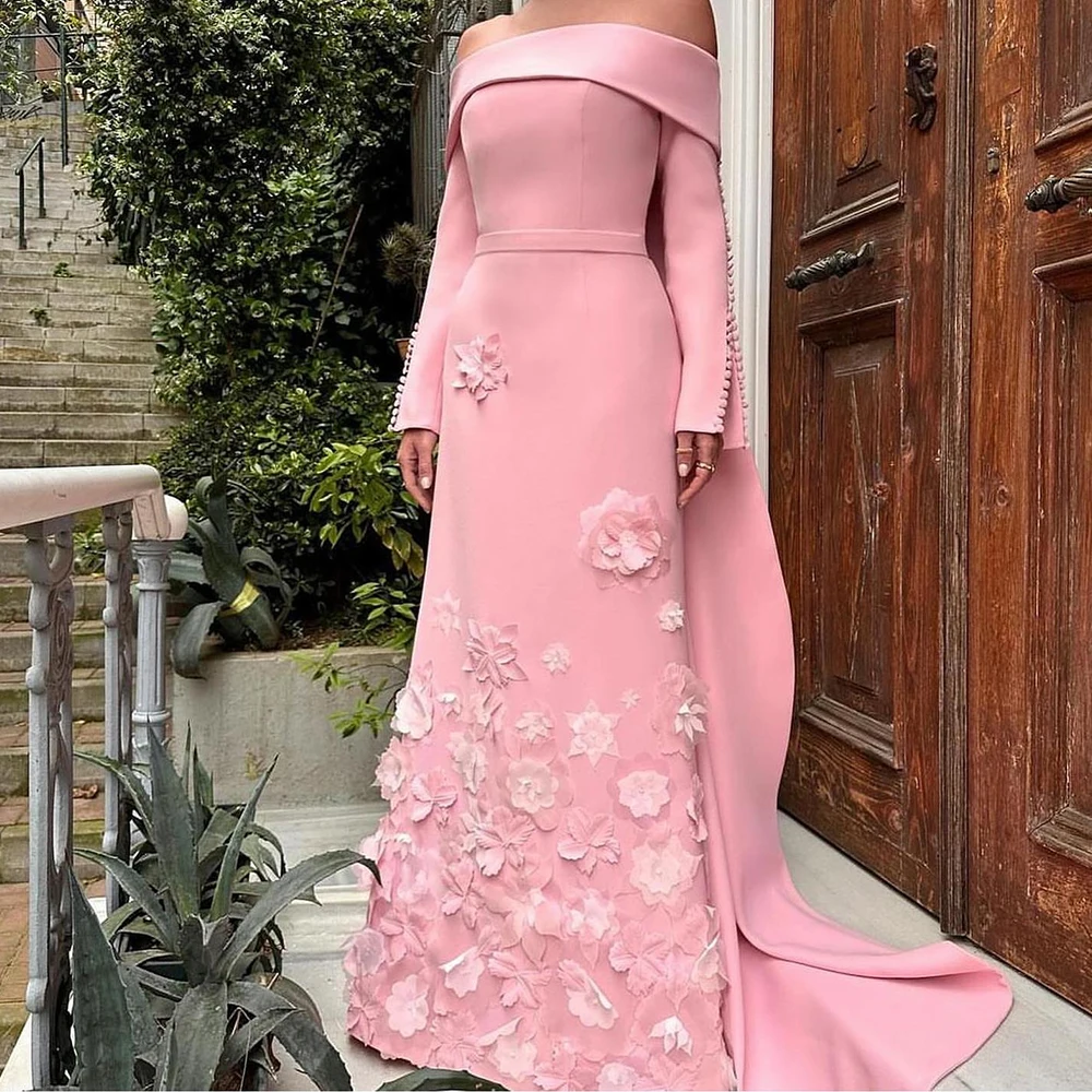Customized Classic Panel Train Pleats Flowers Belt Buttons Boat Neck Off the Shoulder Evening Dress Graceful A-Line Pa
Customized Classic Panel Train Pleats Flowers Belt Buttons Boat Neck Off the Shoulder Evening Dress Graceful A-Line Pa