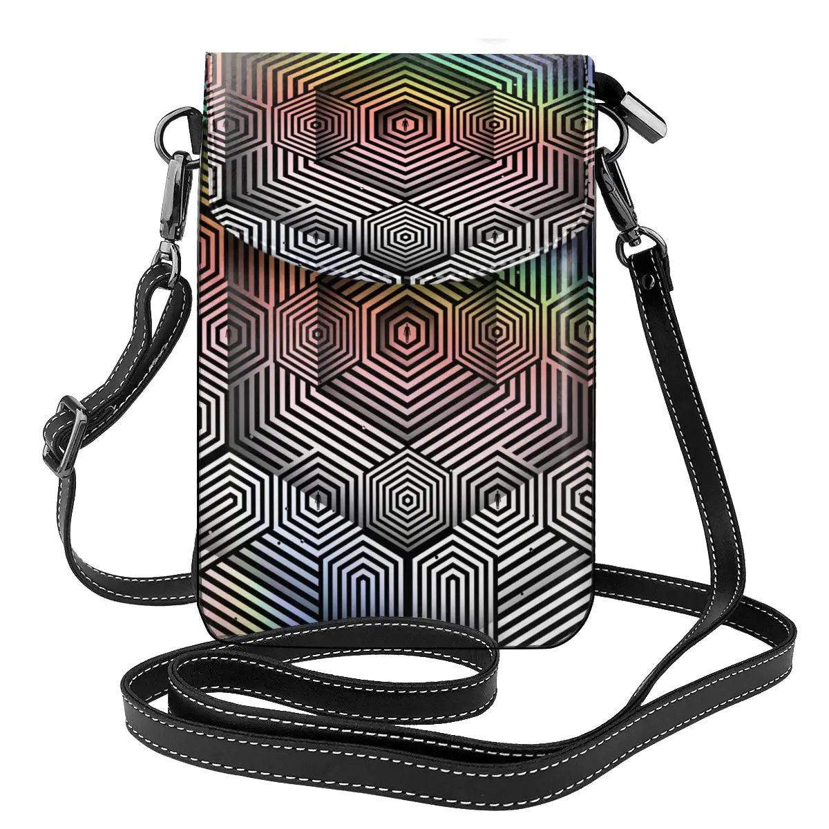 Ombre Geometry Shoulder Bag Optical Art Fashion Vintage Women Bags Leather Outdoor Female Purse
Ombre Geometry Shoulder Bag Optical Art Fashion Vintage Women Bags Leather Outdoor Female Purse