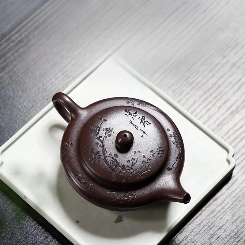 160ML Aesthetic Yixing Purple Clay Teapots Handmade Pot Raw Ore Purple Mud Kettle with Infuser Chinese Zisha Tea Set Ornaments
160ML Aesthetic Yixing Purple Clay Teapots Handmade Pot Raw Ore Purple Mud Kettle with Infuser Chinese Zisha Tea Set Ornaments