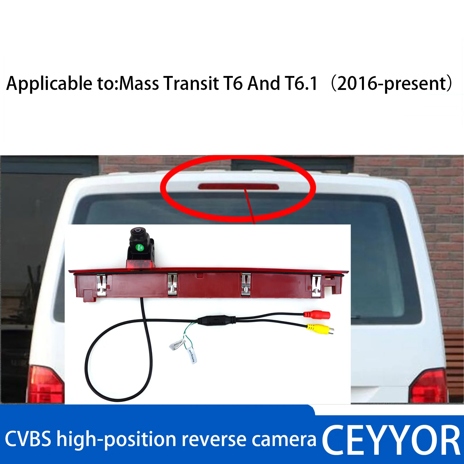 CCD Parking Assist Rear View Backup Camera 3rd Brake Light Replacement for VW Transporter T6 T6.1 2016-Current
CCD Parking Assist Rear View Backup Camera 3rd Brake Light Replacement for VW Transporter T6 T6.1 2016-Current