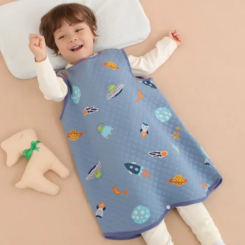 Boys Girls Sleeveless Split-leg Sleeping Bag Cartoon Warm Baby Anti-kicking Quilt Sleeping Bag Children's Quilted Sleeping Bag
Boys Girls Sleeveless Split-leg Sleeping Bag Cartoon Warm Baby Anti-kicking Quilt Sleeping Bag Children's Quilted Sleeping Bag