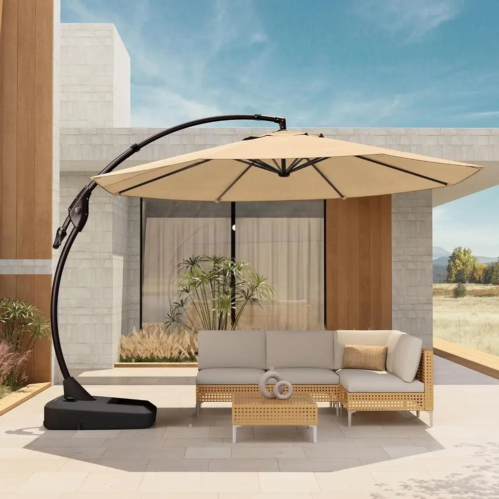12-Foot Outdoor Patio Cantilever Umbrella with Base for Deck or Yard
12-Foot Outdoor Patio Cantilever Umbrella with Base for Deck or Yard