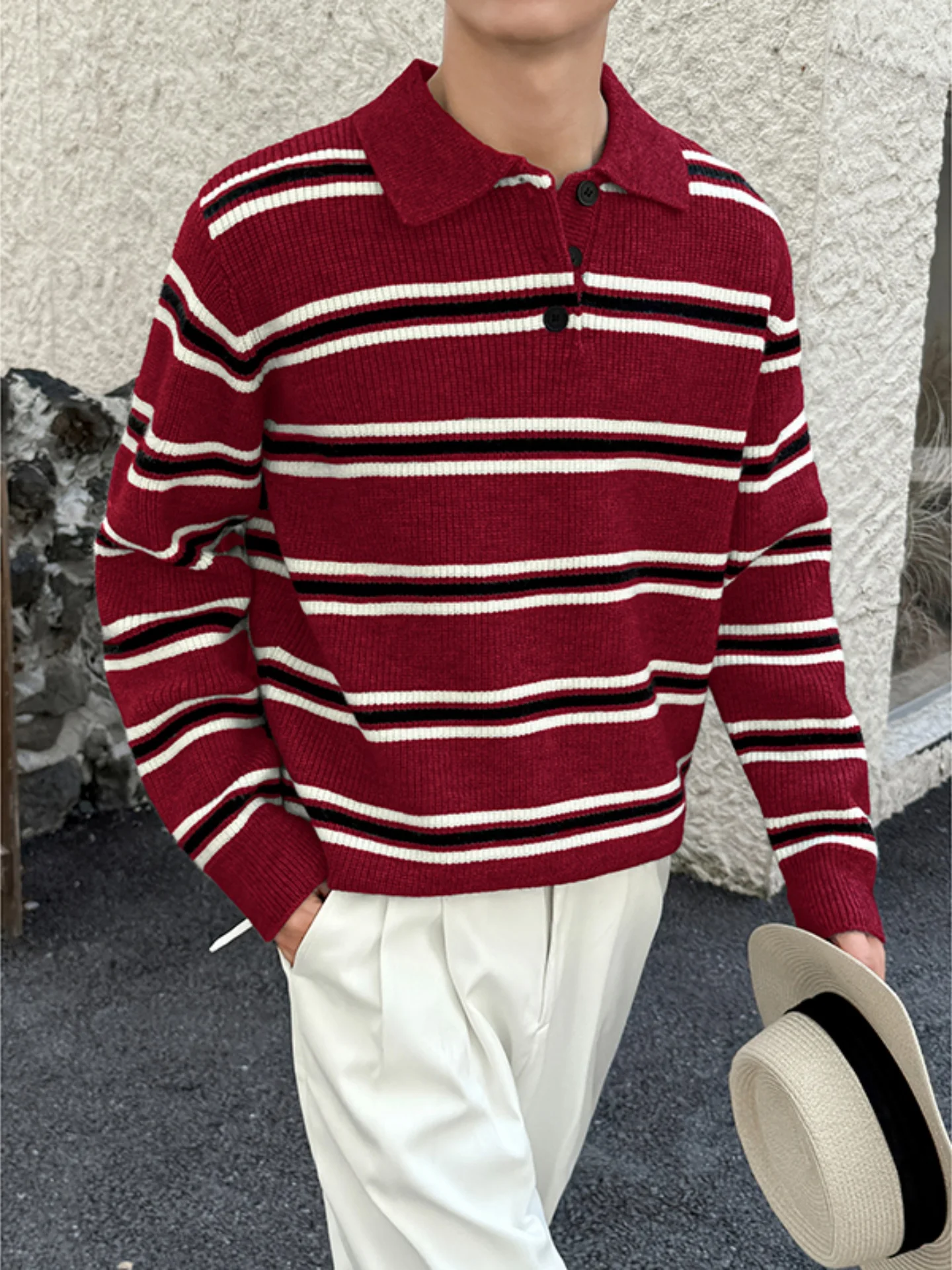 Мужской вязаный свитер в полоску свободного кроя, повседневный, осенне-зимний, для ношения под одеждой, комфортный, мягкий, из полиэстера
Мужской вязаный свитер в полоску свободного кроя, повседневный, осенне-зимний, для ношения под одеждой, комфортный, мягкий, из полиэстера