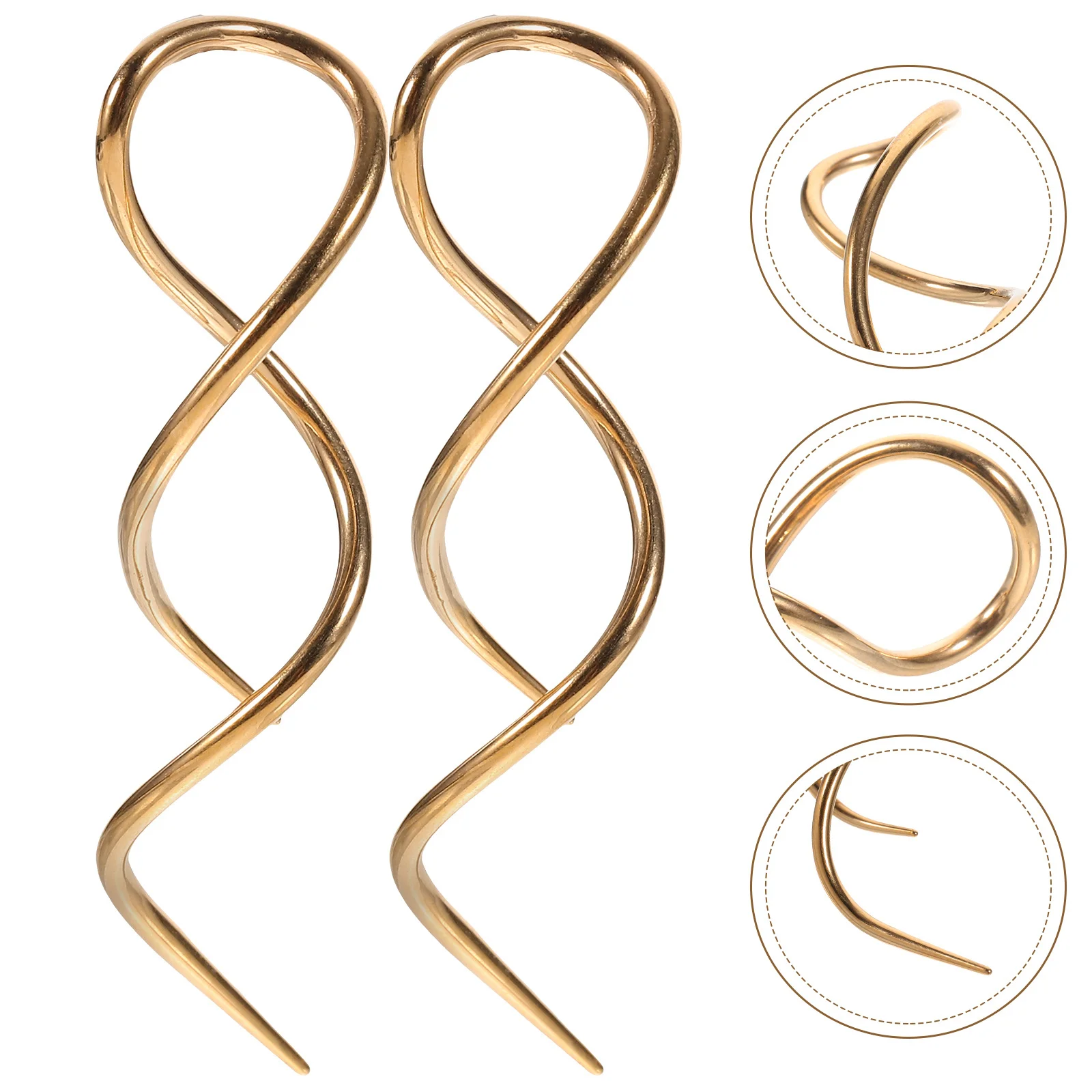 2Pcs Spiral Thread Earrings Unique Twisted Design Elegant Everyday Pull Through Fashionable Dangle Accessories
2Pcs Spiral Thread Earrings Unique Twisted Design Elegant Everyday Pull Through Fashionable Dangle Accessories