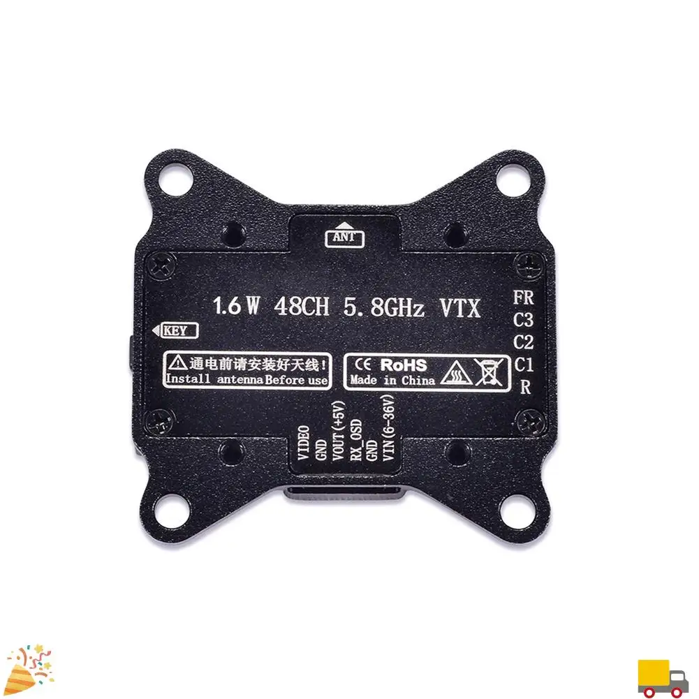 5.8G 1.6W 800Mw VTX VT5804-BAT FPV Video Audio Transmitter 48CH For FPV Long Range Drone RC Airplane
5.8G 1.6W 800Mw VTX VT5804-BAT FPV Video Audio Transmitter 48CH For FPV Long Range Drone RC Airplane