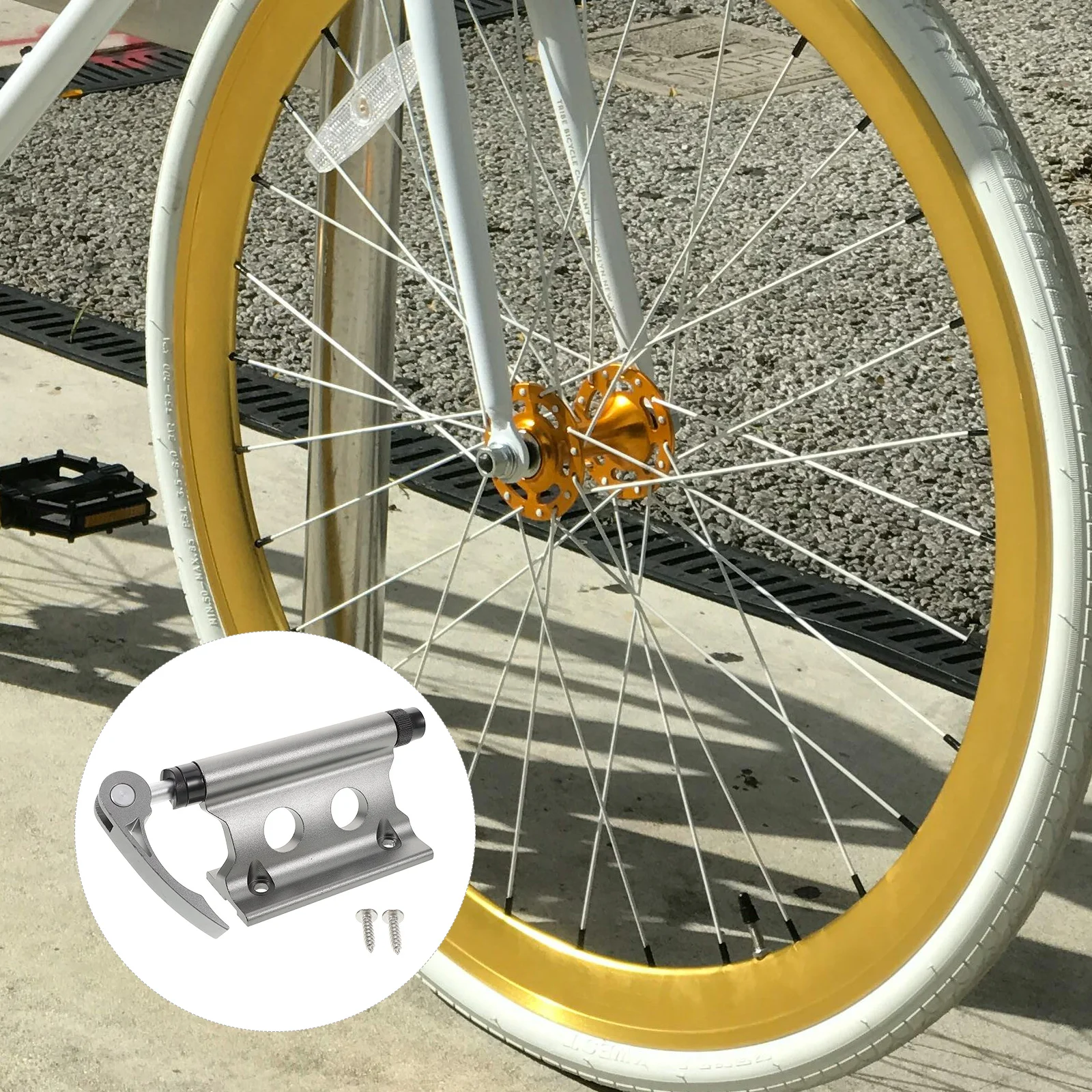 Bike Fork Mount Heavy Duty Quick Release Skewer Vertical Horizontal Storage Transportation Rack Front Wheel Holder Bike
Bike Fork Mount Heavy Duty Quick Release Skewer Vertical Horizontal Storage Transportation Rack Front Wheel Holder Bike