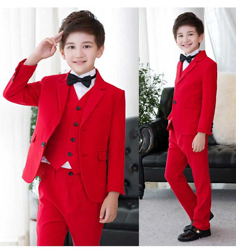 Boys Red Suit For Wedding Children 4Piece/Set Jacket Vest Pants Bowtie Photography Suit Teenager Kids Prom Ceremony Tuxedo Dress
Boys Red Suit For Wedding Children 4Piece/Set Jacket Vest Pants Bowtie Photography Suit Teenager Kids Prom Ceremony Tuxedo Dress
