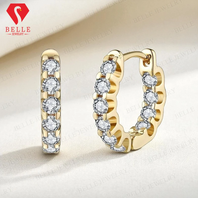 Женские серьги с муассанитом, однотонное золото 18 карат, 14 карат, 10 карат, белое золото, серебро 925 пробы, клипсы-кольца, квадратные для вечеринки, рождественской классики 
Женские серьги с муассанитом, однотонное золото 18 карат, 14 карат, 10 карат, белое золото, серебро 925 пробы, клипсы-кольца, квадратные для вечеринки, рождественской классики