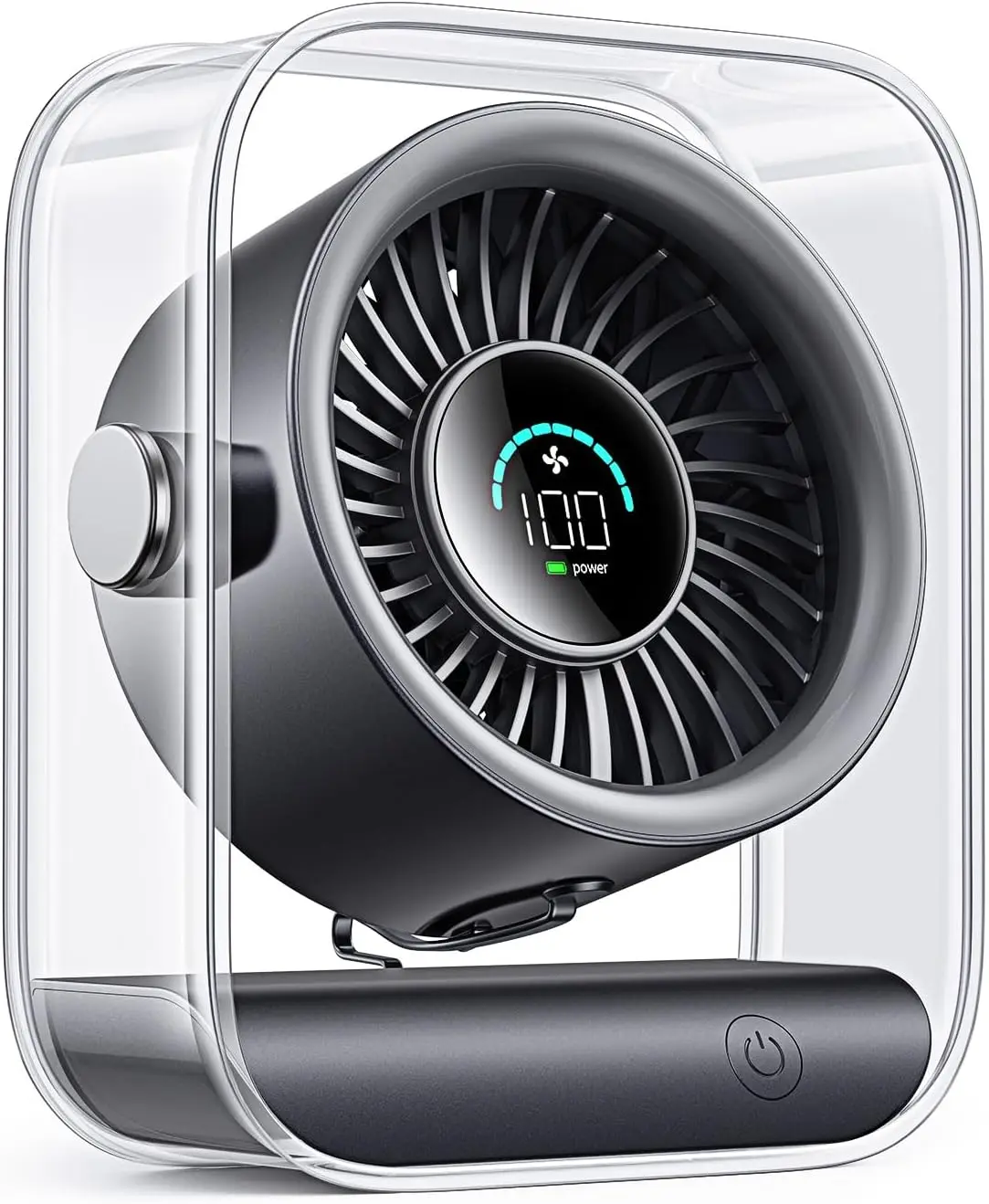 Rechargeable Desk Fan with 100 Speeds, Turbo Airflow, LED Display, Quiet Operation for Bedroom Office Travel Camping
Rechargeable Desk Fan with 100 Speeds, Turbo Airflow, LED Display, Quiet Operation for Bedroom Office Travel Camping