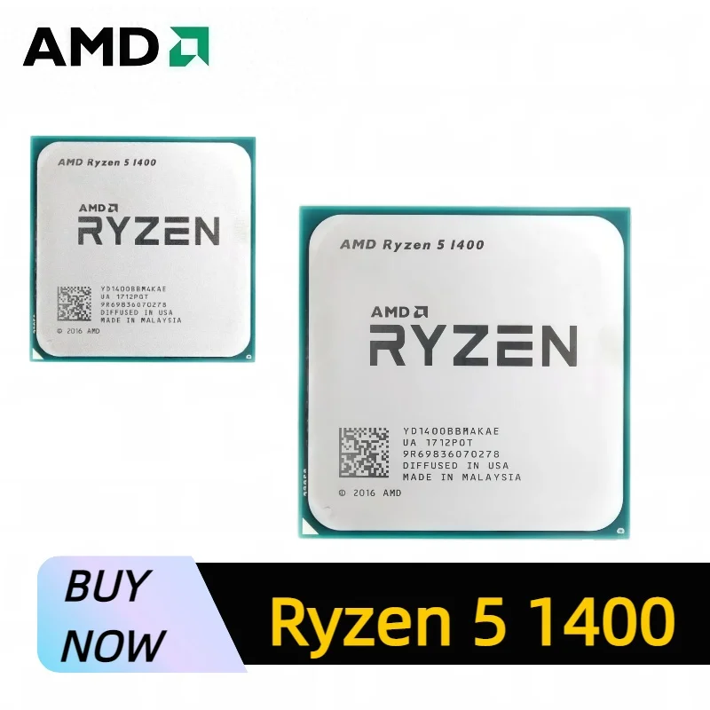 AMD Ryzen 5 1400 R5 1400 3.2GHz Quad-Core CPU Processor Socket AM4
AMD Ryzen 5 1400 R5 1400 3.2GHz Quad-Core CPU Processor Socket AM4