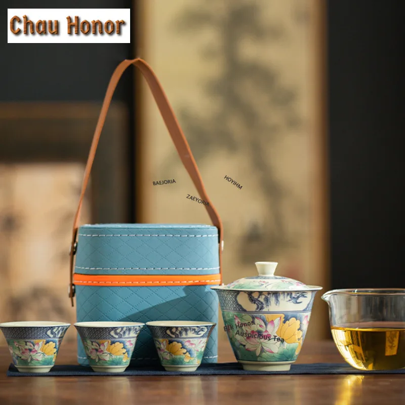 Aesthetic Lotus Pond Moonlight Travel Tea Set Kit Handmade 1 Pot 2/3 Cups Tea Maker Organizer Portable Camping Handbag Supplies
Aesthetic Lotus Pond Moonlight Travel Tea Set Kit Handmade 1 Pot 2/3 Cups Tea Maker Organizer Portable Camping Handbag Supplies