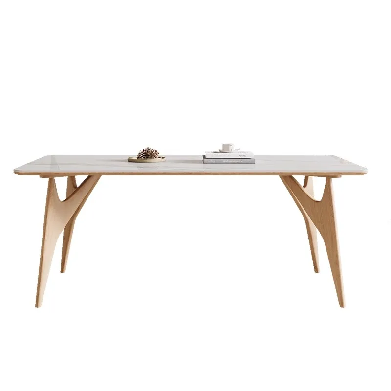 Cream wind rock slab dining table ash wood household small apartment simple modern rectangular dining table
Cream wind rock slab dining table ash wood household small apartment simple modern rectangular dining table