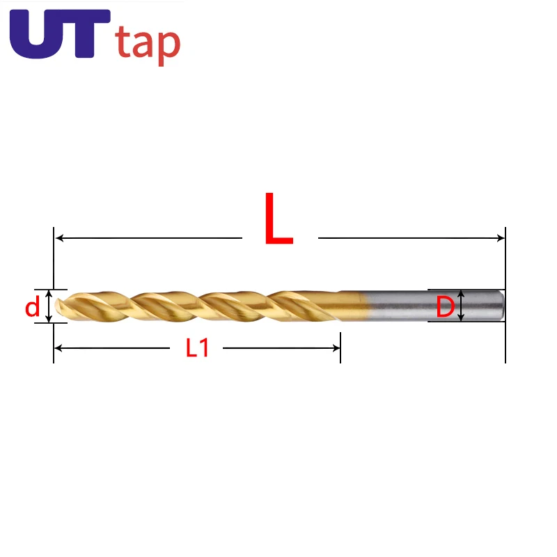 UT TAP 10PCS HSS-Co8 DIN 338 Cobalt Twist Drill Bit High Speed Steel Straight Shank Drill D1-13mm For Metal Stainless Steel Iron
UT TAP 10PCS HSS-Co8 DIN 338 Cobalt Twist Drill Bit High Speed Steel Straight Shank Drill D1-13mm For Metal Stainless Steel Iron
