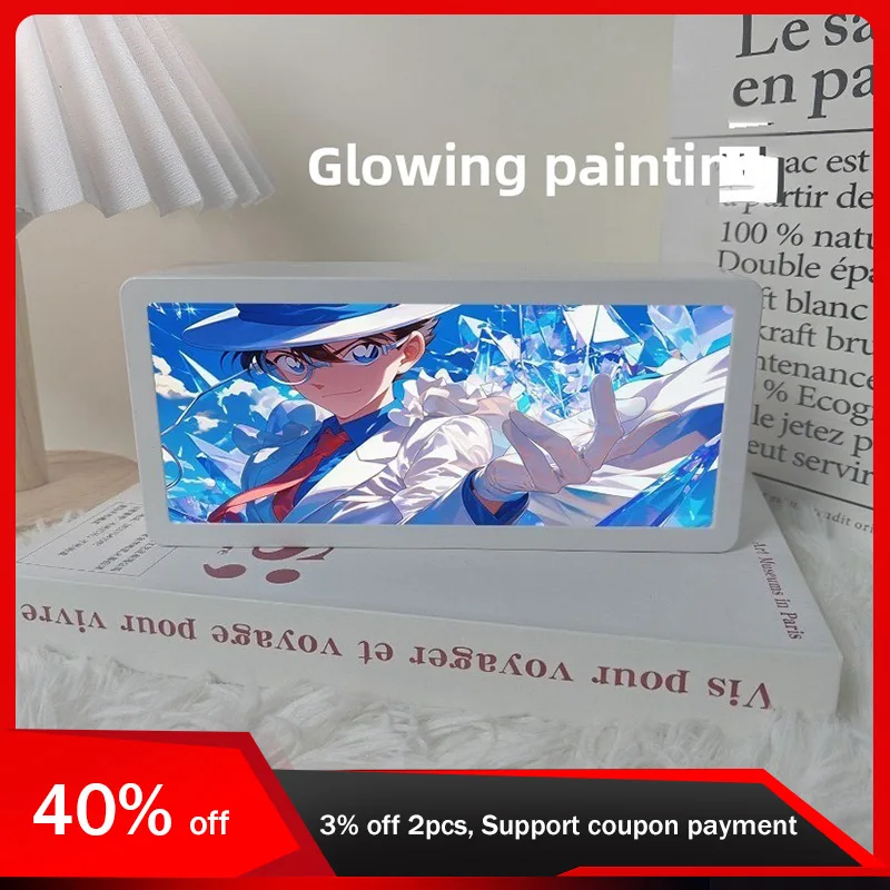 18.8cm/7.4in Detective Conan Anime Box Light Kaito Kid Led Night Lamp Peripherals Table Display Collectible Birthday Decoration
18.8cm/7.4in Detective Conan Anime Box Light Kaito Kid Led Night Lamp Peripherals Table Display Collectible Birthday Decoration
