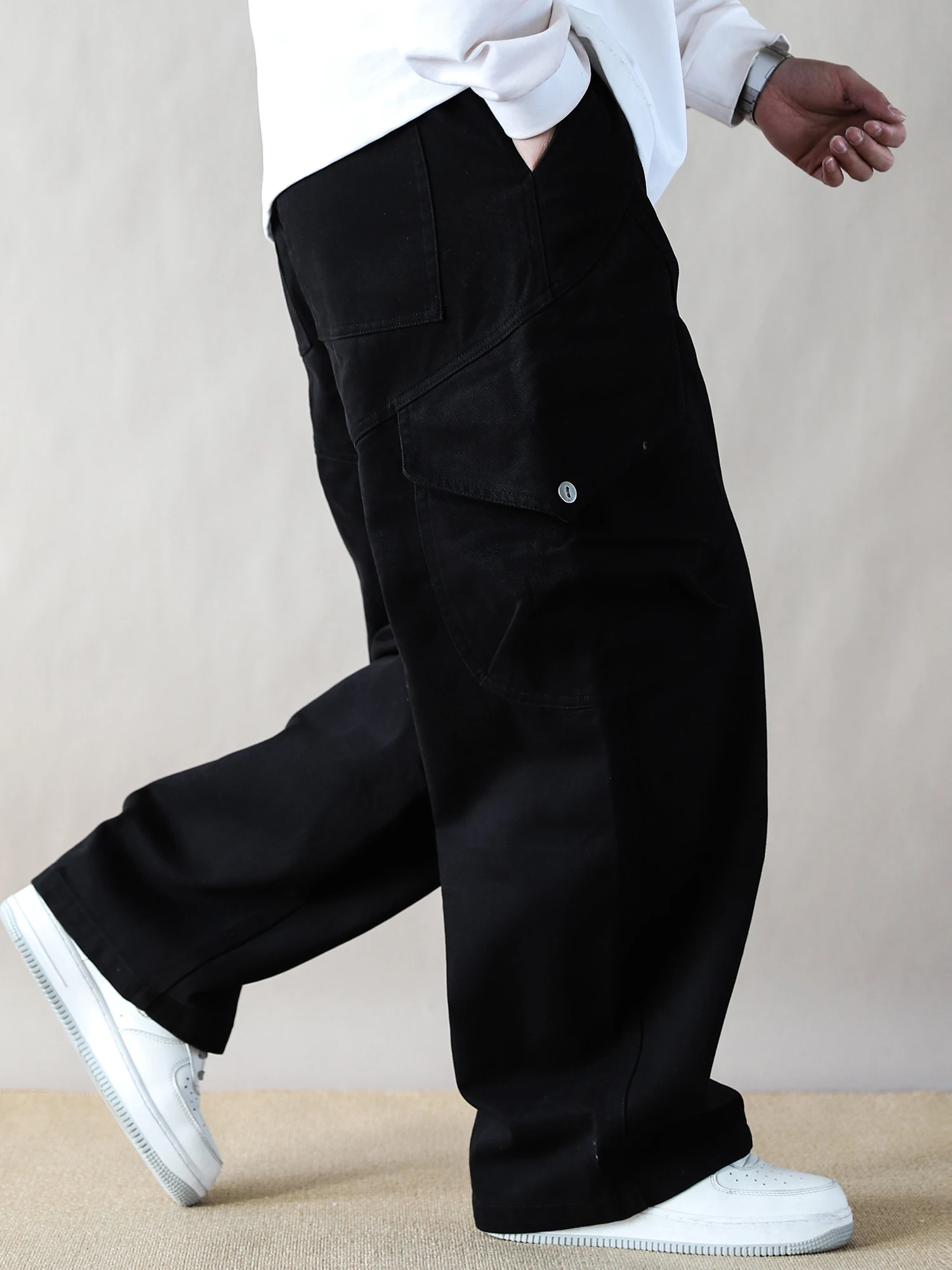 Мужские свободные хлопковые повседневные брюки Thiened American Workwear с большими карманами, прямые штанины, черные, ретро, новинка 2025
Мужские свободные хлопковые повседневные брюки Thiened American Workwear с большими карманами, прямые штанины, черные, ретро, новинка 2025