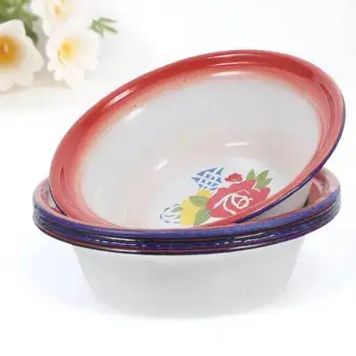 5Pcs Thickened Enamel Bowl Set Vintage Multi- Basin Food Serving Bowl Camping Picnic Cooking Kitchenware
5Pcs Thickened Enamel Bowl Set Vintage Multi- Basin Food Serving Bowl Camping Picnic Cooking Kitchenware