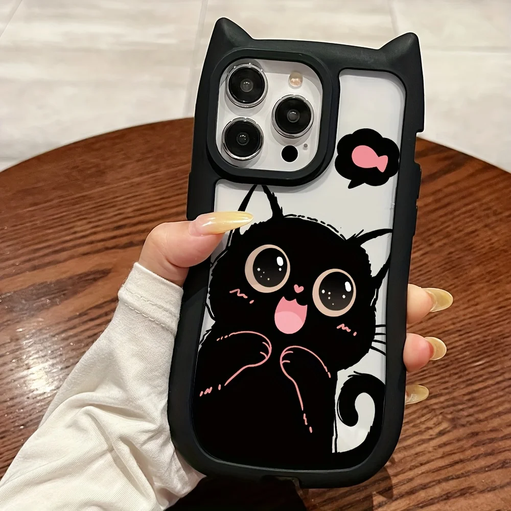 Happy Cat Pattern Mobile Case for iPhone 16 15 14 13 12 11 Pro/ Max/Plus Anti-fall Cat Ear Three-dimensional Protective Case
Happy Cat Pattern Mobile Case for iPhone 16 15 14 13 12 11 Pro/ Max/Plus Anti-fall Cat Ear Three-dimensional Protective Case