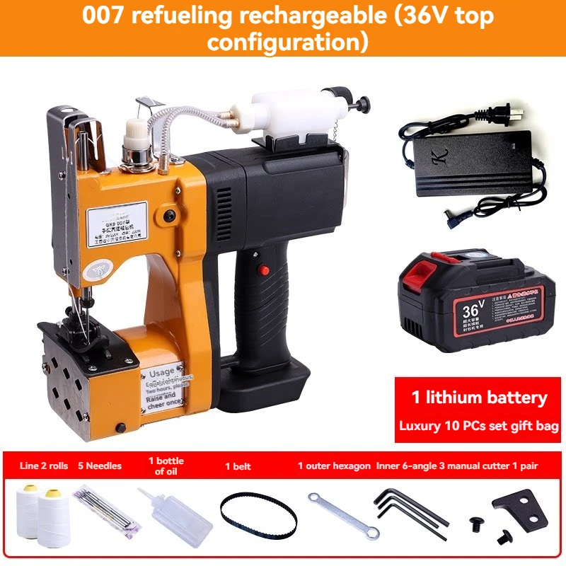 36v 220v Portable Sealing Machine Woven Bag Sealing Small Sewing Machine Electric Packing Sewing Machine
36v 220v Portable Sealing Machine Woven Bag Sealing Small Sewing Machine Electric Packing Sewing Machine