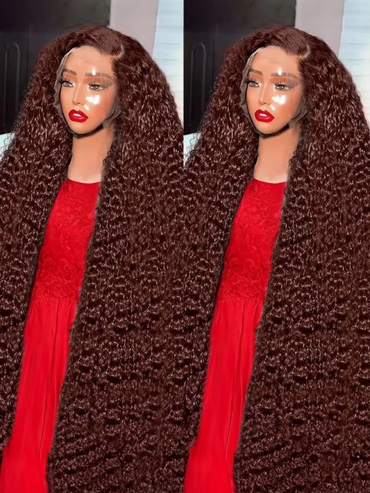 40 Inch HD Transparent Chocolate Brown 13x6 Deep Wave Lace Frontal Wigs Colored 13x4 Water Curly Human Hair Wigs For Women 250%
40 Inch HD Transparent Chocolate Brown 13x6 Deep Wave Lace Frontal Wigs Colored 13x4 Water Curly Human Hair Wigs For Women 250%
