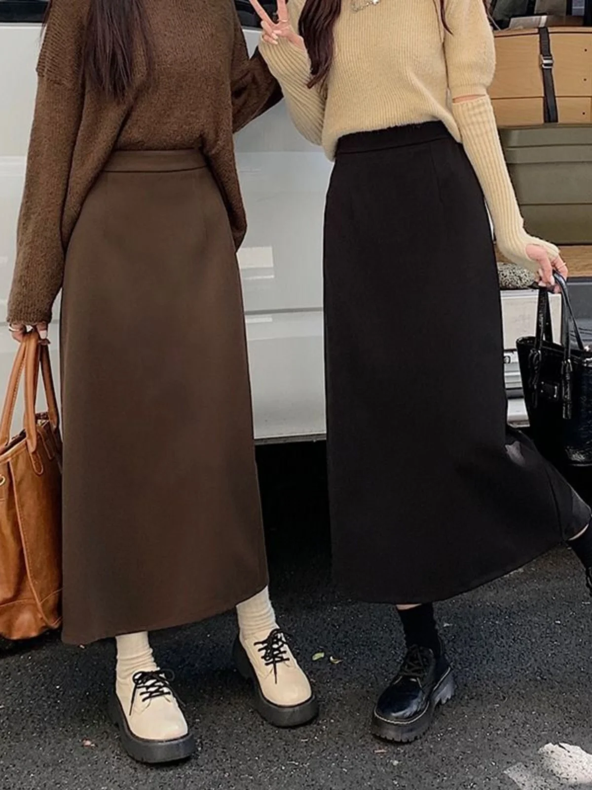 Spring 2025 Women's High Waist A-Line Straight Cut Ba Split Skirt Slimming Wool Blend Midi Skirt Korean Sle Commute
Spring 2025 Women's High Waist A-Line Straight Cut Ba Split Skirt Slimming Wool Blend Midi Skirt Korean Sle Commute