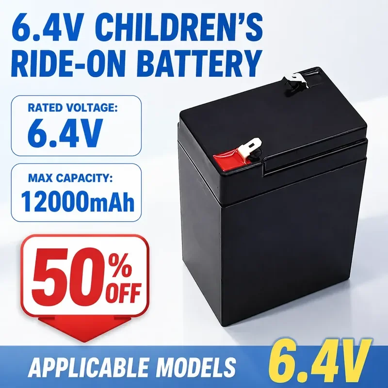 6.4V 12Ah Lithium Iron Phosphate Battery - Children's Ride-On Car Battery
6.4V 12Ah Lithium Iron Phosphate Battery - Children's Ride-On Car Battery