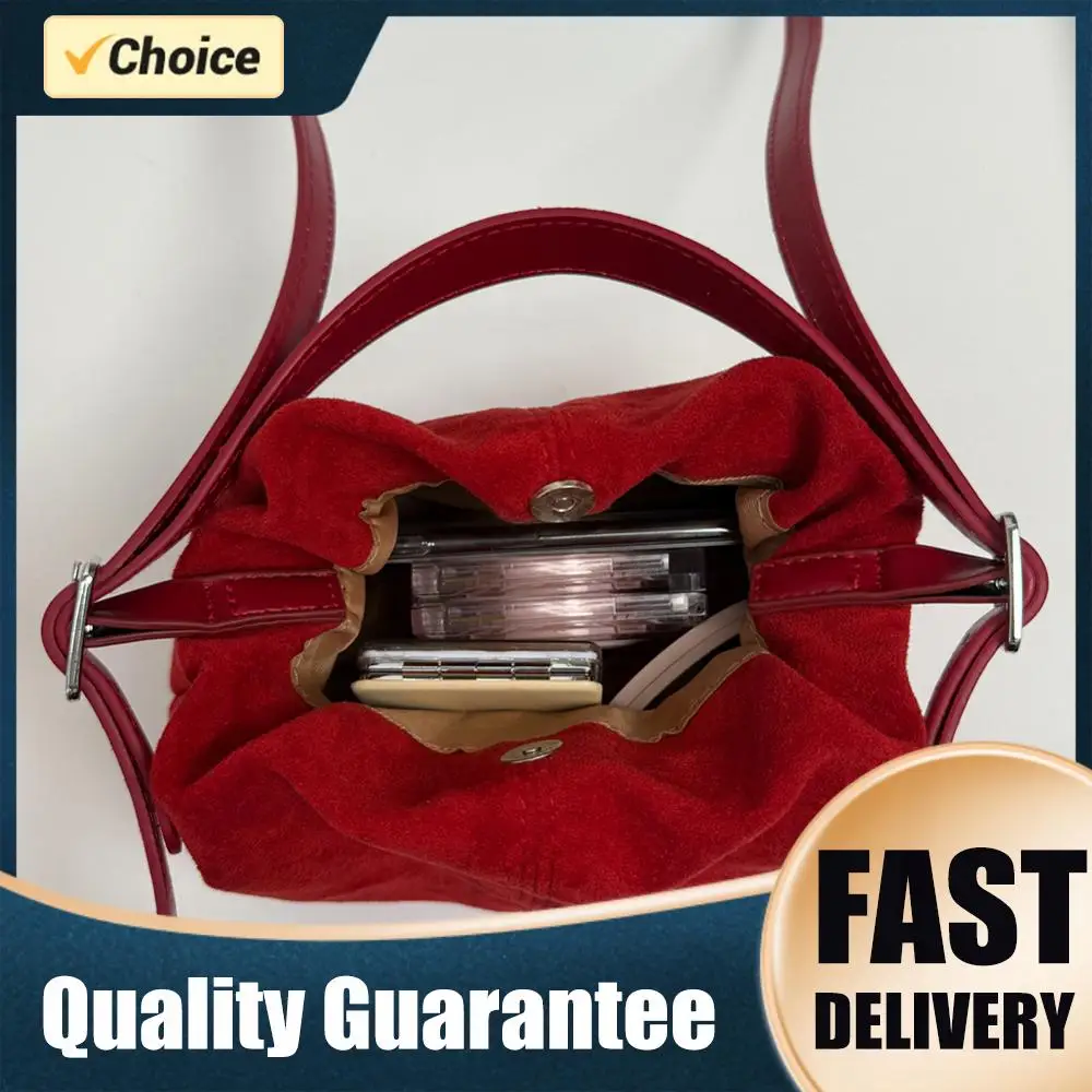 Women Faux Suede Shoulder Bag with Adjustable Strap Drawstring Top Handle Bag Tote Handbag for Travel Winter Fall
Women Faux Suede Shoulder Bag with Adjustable Strap Drawstring Top Handle Bag Tote Handbag for Travel Winter Fall