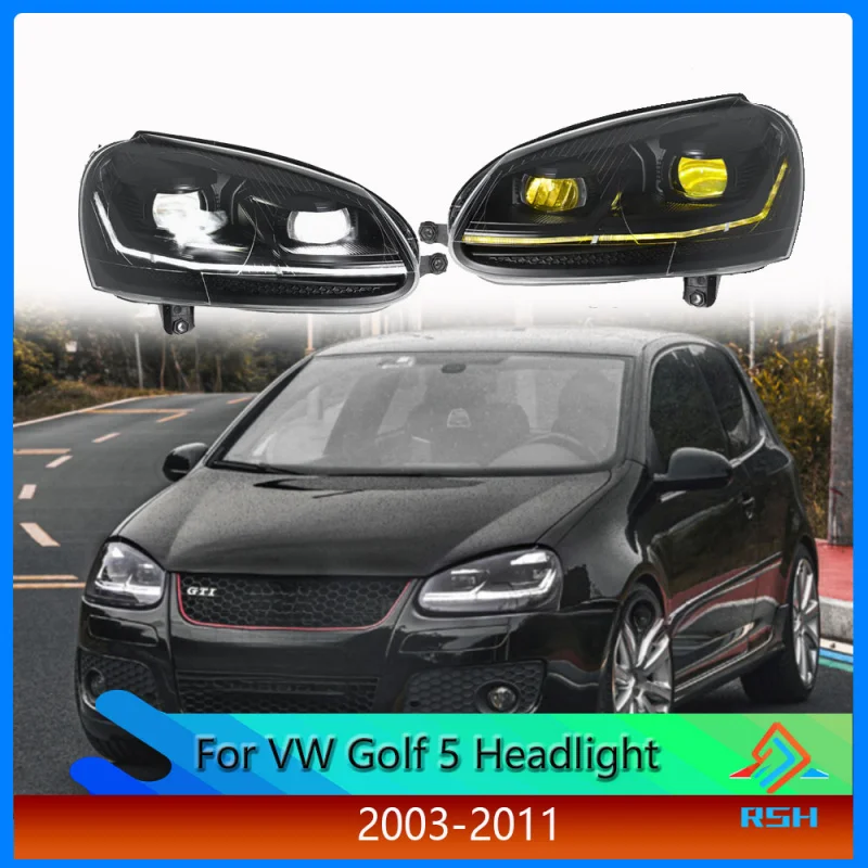 For Volkswagen Golf 5 Headlight Assembly 2003-2011 Modification With Yellow And White Dual-Color LED Daytime Running Lights
For Volkswagen Golf 5 Headlight Assembly 2003-2011 Modification With Yellow And White Dual-Color LED Daytime Running Lights