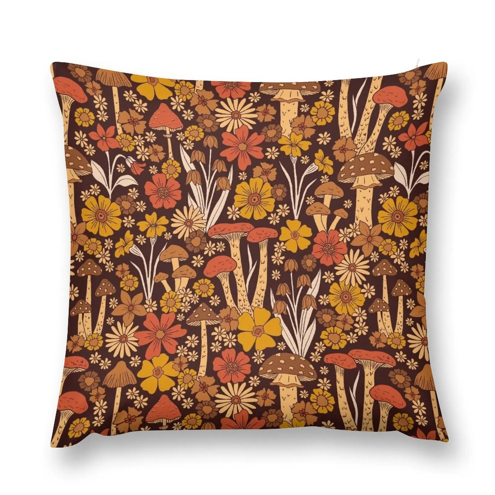 Retro 1970s Brown & Orange Mushrooms & Flowers Throw Pillow Cusions Cover Christmas Covers For Cushions Sofa Cushion Cover
Retro 1970s Brown & Orange Mushrooms & Flowers Throw Pillow Cusions Cover Christmas Covers For Cushions Sofa Cushion Cover