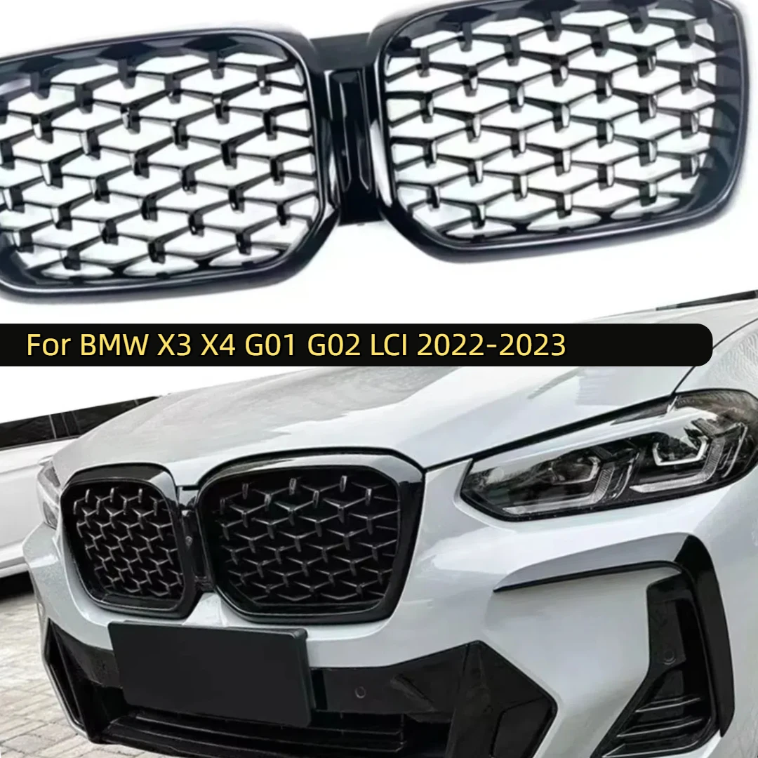 For 2022-ON BMW G01 X3 G02 G8 X4 SUV Model Front Bumper Kidney Grille Diamond Gloss Black Car Accessories Tools
For 2022-ON BMW G01 X3 G02 G8 X4 SUV Model Front Bumper Kidney Grille Diamond Gloss Black Car Accessories Tools