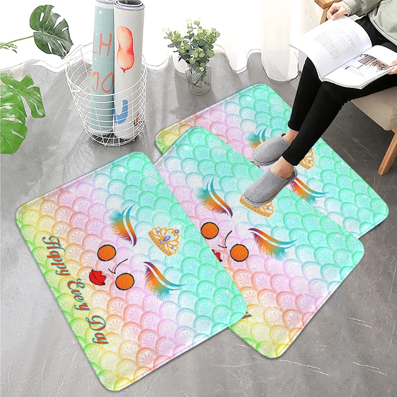 Mermaid Eyelash Makeup Entrance Doormat Non Slip Rug for Girl Women Bedroom Decor Home Carpet Living Room Kitchen Bath Floor Mat
Mermaid Eyelash Makeup Entrance Doormat Non Slip Rug for Girl Women Bedroom Decor Home Carpet Living Room Kitchen Bath Floor Mat