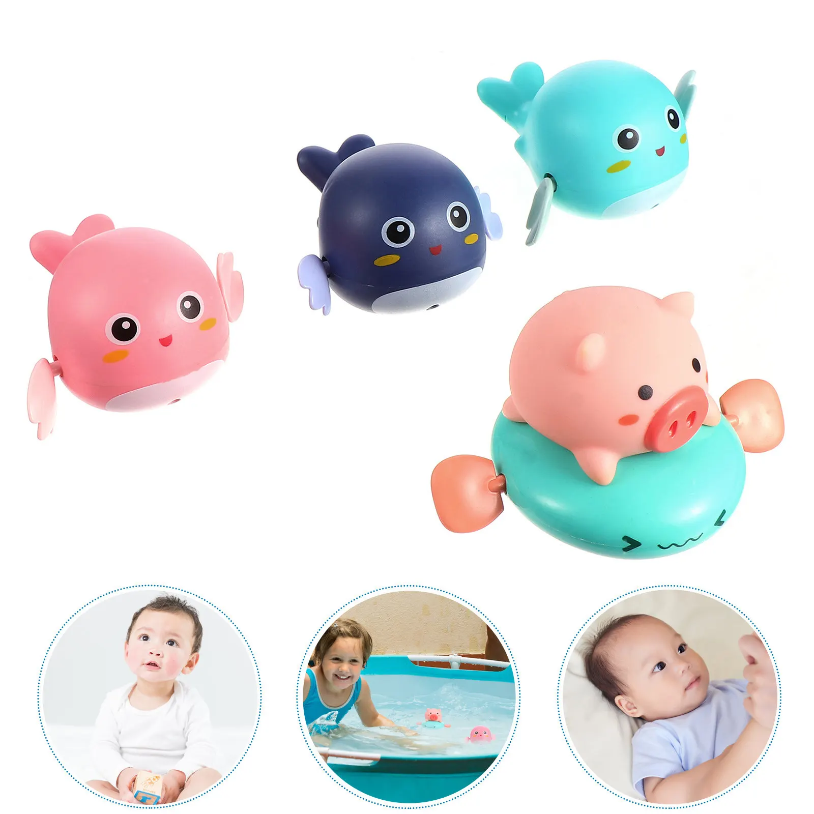4 Pcs Bath Toys for Babies Bathtime Animals Clockwork Baby Floating Kids Bathing
4 Pcs Bath Toys for Babies Bathtime Animals Clockwork Baby Floating Kids Bathing