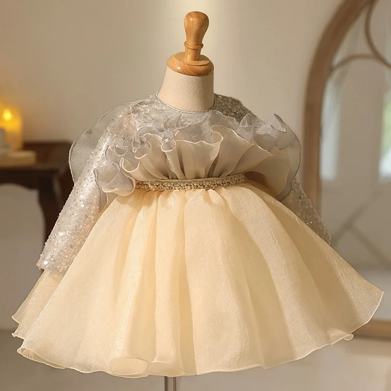 Children's Dress Princess Dress Birthday GirlpartySmall Dress Costume for Piano Performance Girls' Long Sleeve High-End Dress
Children's Dress Princess Dress Birthday GirlpartySmall Dress Costume for Piano Performance Girls' Long Sleeve High-End Dress