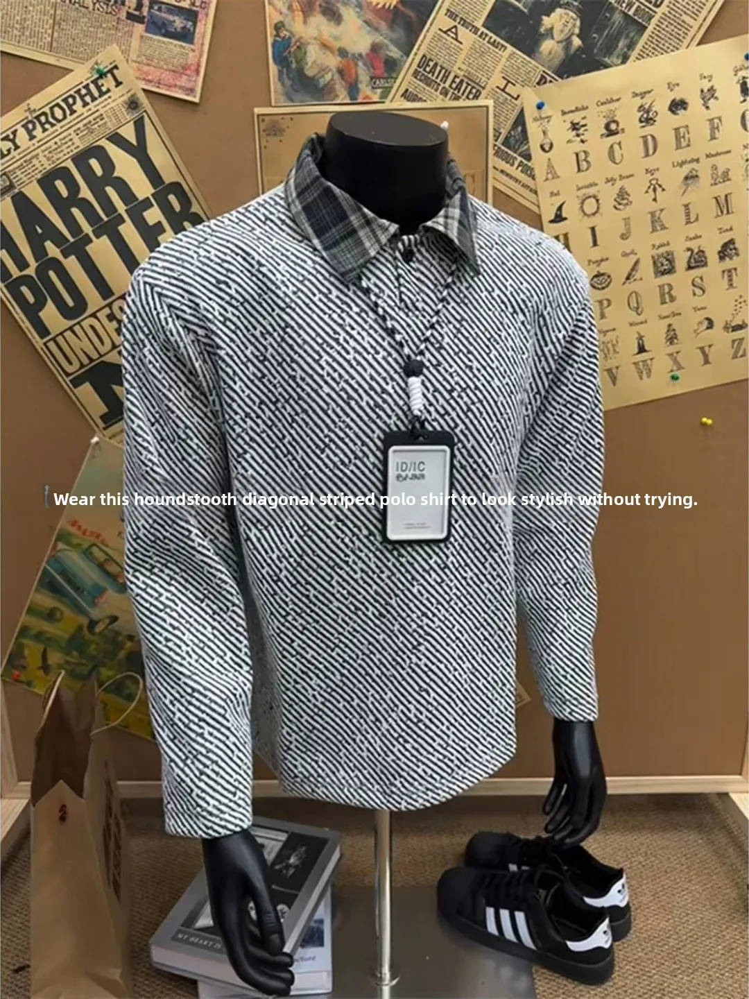 Cleanfit Men's Long Sleeve Neck Sweatshirt American Style Inner Wear T-Shirt Birdseye Pattern Diagonal Stripe Fake Two-P...
Cleanfit Men's Long Sleeve Neck Sweatshirt American Style Inner Wear T-Shirt Birdseye Pattern Diagonal Stripe Fake Two-P...