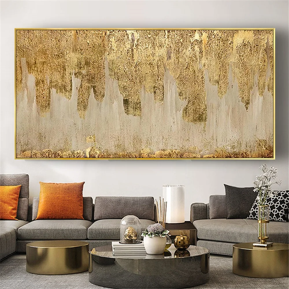 Modern Large Gold Foil Painting Golden Oil Paintings Spectacular Glorious Wall Art Large Hand Painted Home Decor Mural Canvas
Modern Large Gold Foil Painting Golden Oil Paintings Spectacular Glorious Wall Art Large Hand Painted Home Decor Mural Canvas