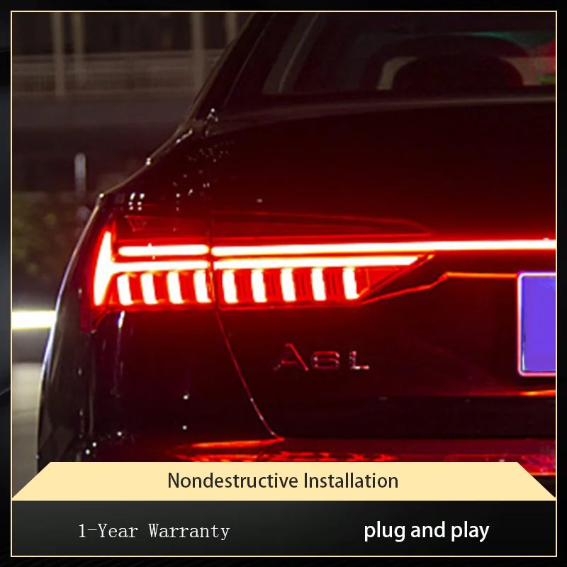 Задние фонари для Audi A6L 2019-2023 C8, модифицированная версия горизонтального заднего фонаря A8L, аксессуары для автомобиля
Задние фонари для Audi A6L 2019-2023 C8, модифицированная версия горизонтального заднего фонаря A8L, аксессуары для автомобиля