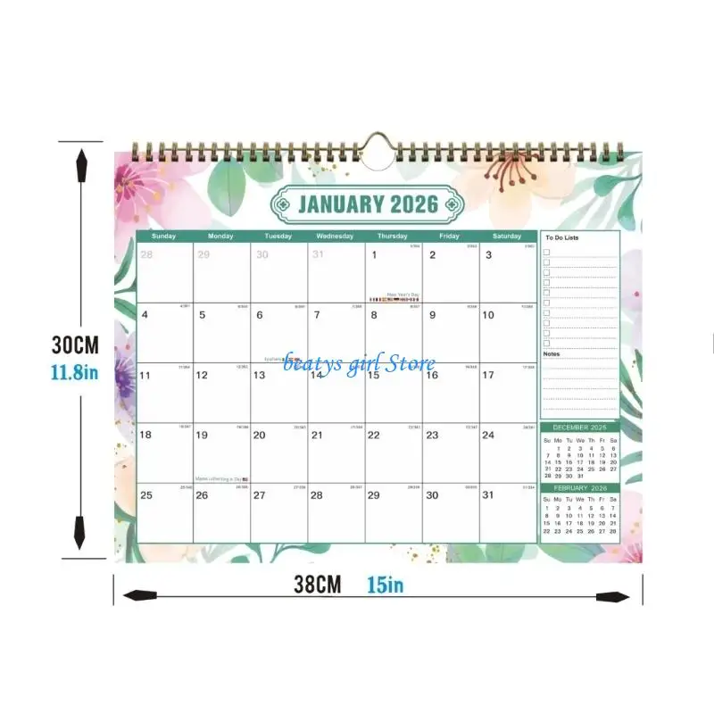 C7AB 2026-2027 Wall Calendar Monthly Planner 18 Month runs from Jan 2026 to Jun 2027 For Daily Weekly Scheduling 43x30.5cm
C7AB 2026-2027 Wall Calendar Monthly Planner 18 Month runs from Jan 2026 to Jun 2027 For Daily Weekly Scheduling 43x30.5cm