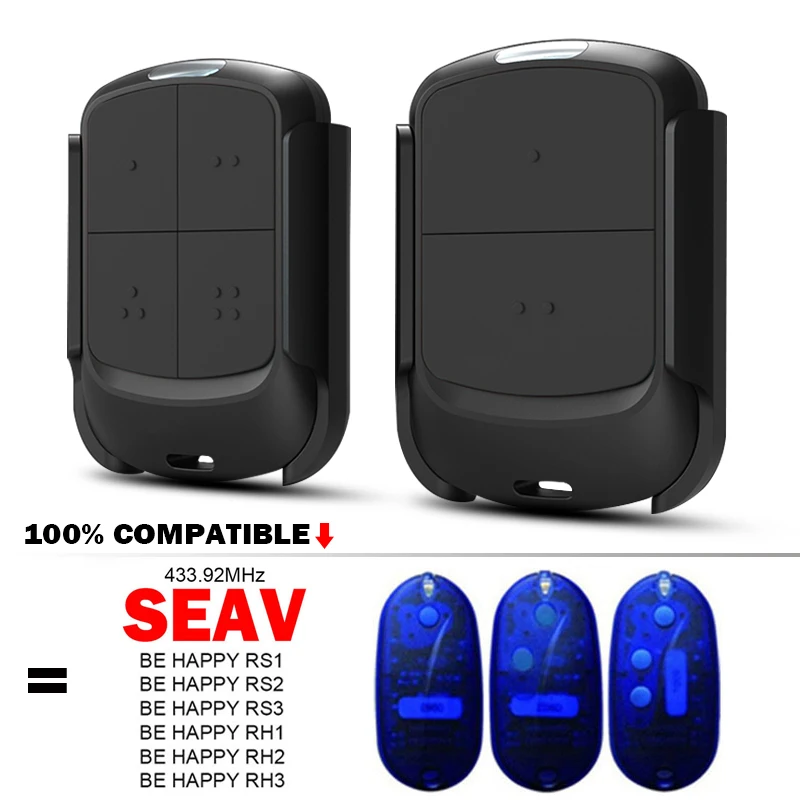 Клон SEAV BE HAPPY RS1 RS2 RS3 RH1 RH2 RH3 Пульт дистанционного управления гаражными воротами 433,92 МГц Передатчик электрических ворот с зажимом
Клон SEAV BE HAPPY RS1 RS2 RS3 RH1 RH2 RH3 Пульт дистанционного управления гаражными воротами 433,92 МГц Передатчик электрических ворот с зажимом