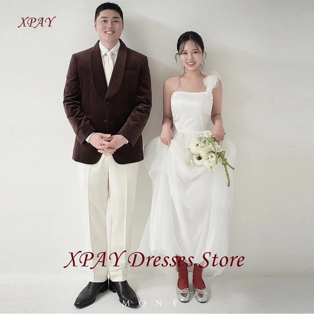 XPAY One Shoulder Vintage Organza Wedding Party Dresses Korea Photo shoot Tiered Country Bridal Gowns Corset Back Customized
XPAY One Shoulder Vintage Organza Wedding Party Dresses Korea Photo shoot Tiered Country Bridal Gowns Corset Back Customized