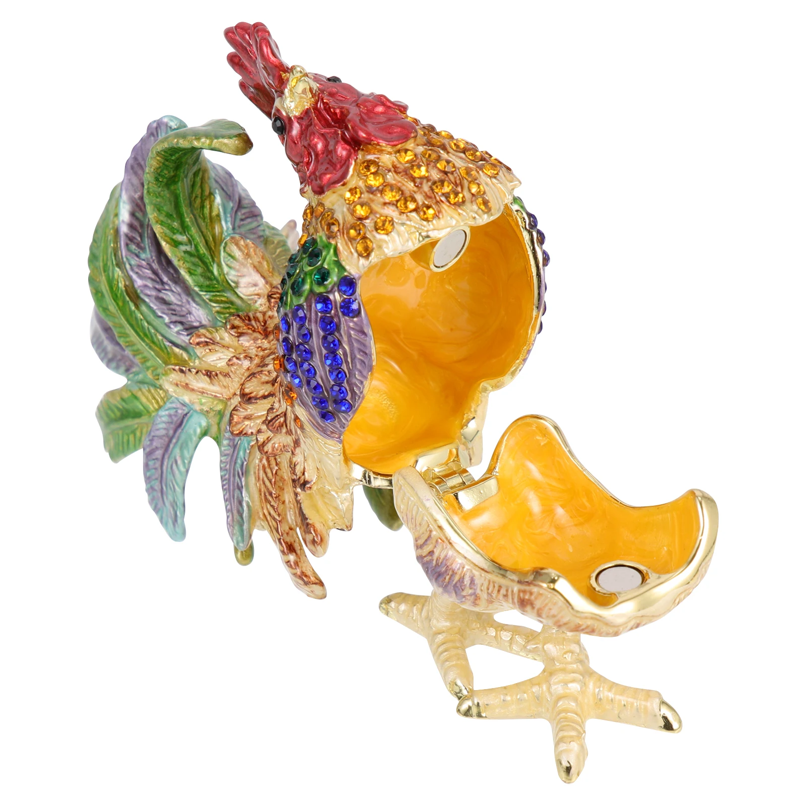 Vintage Rooster Jewelry Box Blue Color Necklace Ring Earring Storage Desk Decor Alloy Material Fine Craftsmanship Stylish
Vintage Rooster Jewelry Box Blue Color Necklace Ring Earring Storage Desk Decor Alloy Material Fine Craftsmanship Stylish