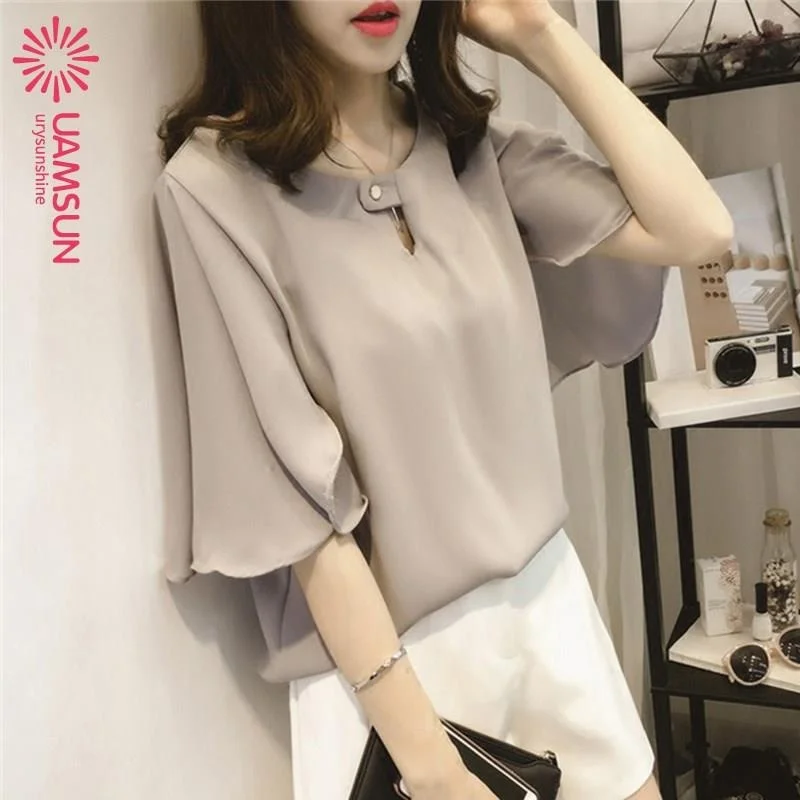 2023 Casual Chiffon Blouse Women's irt 4XL Tops Ele Ladylike Sle Soft Fabric Comfortable Fit Faionable Trendy
2023 Casual Chiffon Blouse Women's irt 4XL Tops Ele Ladylike Sle Soft Fabric Comfortable Fit Faionable Trendy