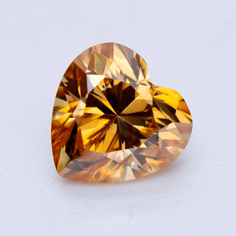 Moissanite Stone Champagne Color Heart Shape for Pass Diamond Tester Charms Top Jewelry Making Materials with GRA Certificate
Moissanite Stone Champagne Color Heart Shape for Pass Diamond Tester Charms Top Jewelry Making Materials with GRA Certificate