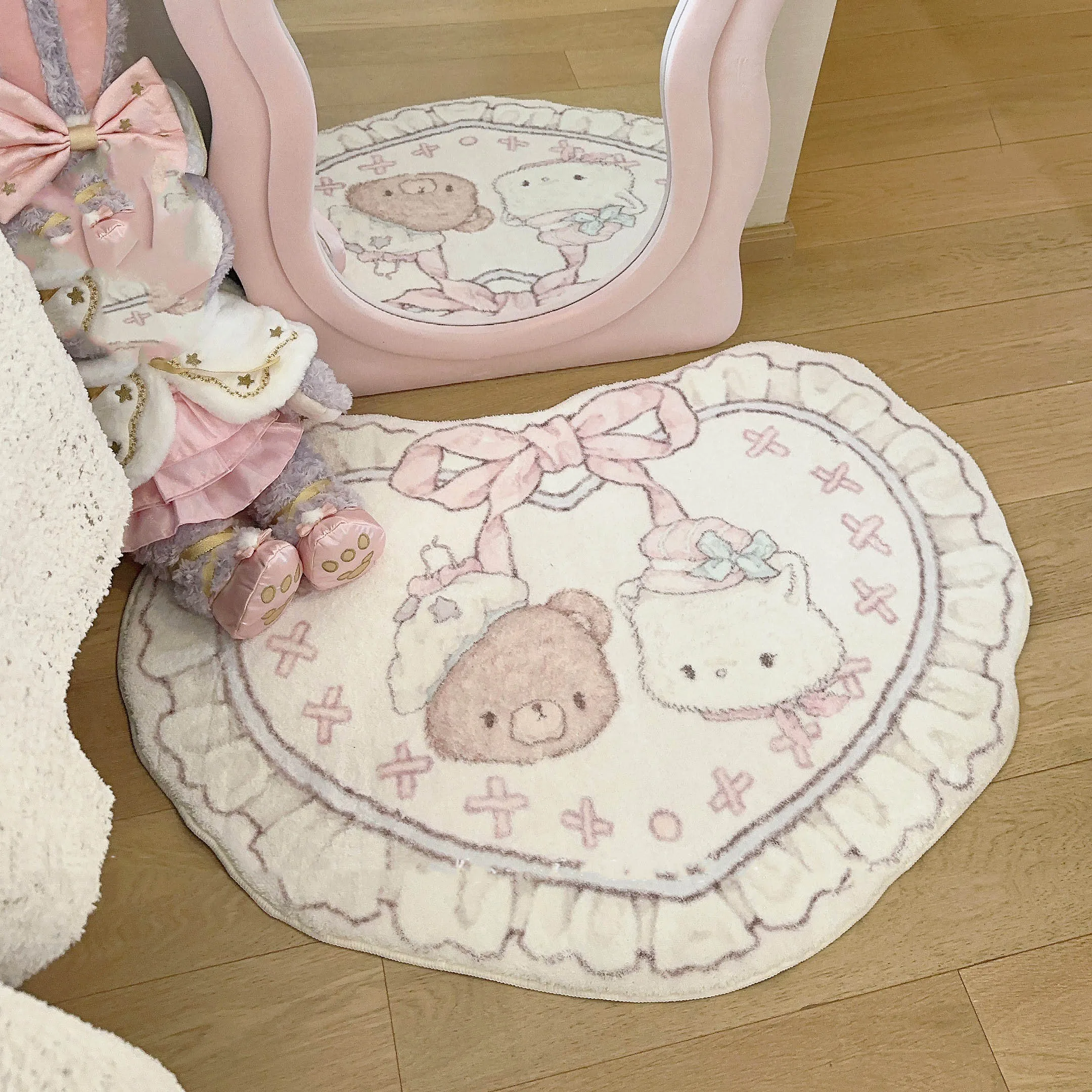 Cute Cartoon Pattern Bedside Carpet Irregular Shape Non-Slip Bedroom Floor Mat Coffee Table Pink Mat Girl Heart Cashmere Carpet
Cute Cartoon Pattern Bedside Carpet Irregular Shape Non-Slip Bedroom Floor Mat Coffee Table Pink Mat Girl Heart Cashmere Carpet