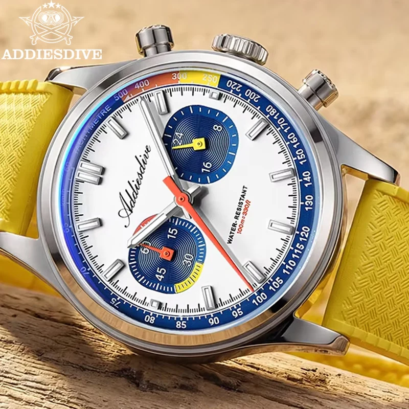 ADDIESDIVE New 0S21 Chronograph Men Watch 38mm Quartz Wristwatch Fluororubber Strap Domed Glass BGW9 Luminous 100m Waterproof
ADDIESDIVE New 0S21 Chronograph Men Watch 38mm Quartz Wristwatch Fluororubber Strap Domed Glass BGW9 Luminous 100m Waterproof